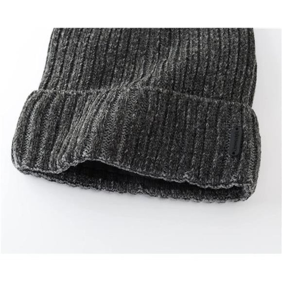 Classic Men's Warm Winter Hats Dark Gray - Picture 4 of 6
